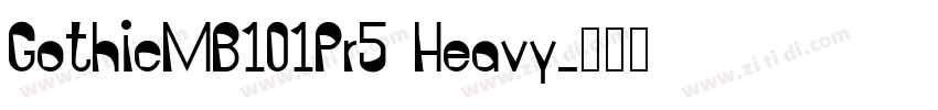 GothicMB101Pr5 Heavy字体转换
